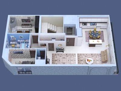 دکوراسیون داخلی مسکونی بدون سقف