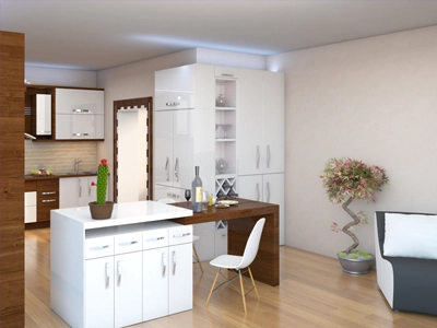 آشپزخانه مدرن و جزیره