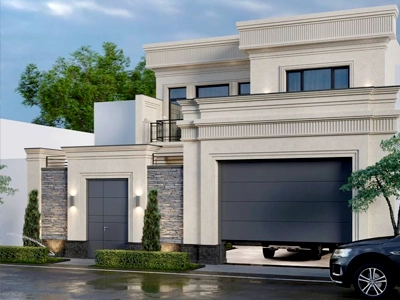 نمای نئوکلاسیک و حیاط