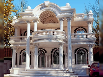 نمای کلاسیک ویلایی دو طبقه